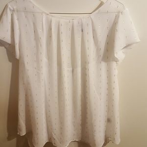 White shell with attached Cami